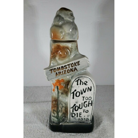 Tombstone Arizona Jim Beam Decanter The Town Too Tough To Die 1878 Vintage 1970 - Picture 2 of 12